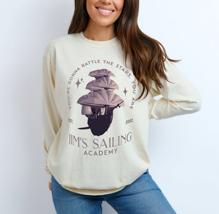 Jim's Sailing Academy Comfort Colors Unisex Garment-dyed Long Sleeve T-Shirt