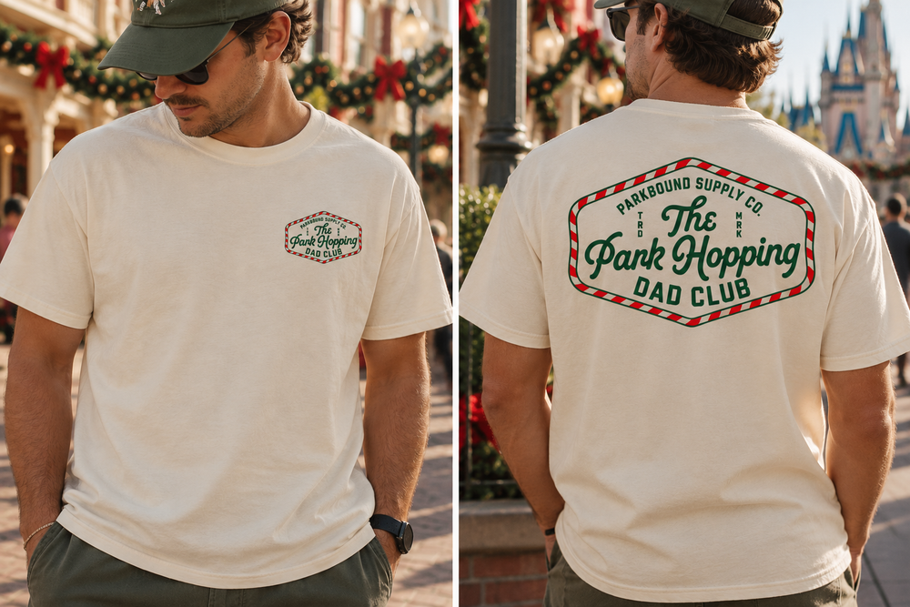 The Christmas Park Hopping Dad Club T-Shirt