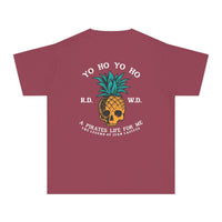 Yo Ho Pirates Life For Me Comfort Colors Youth Midweight Tee