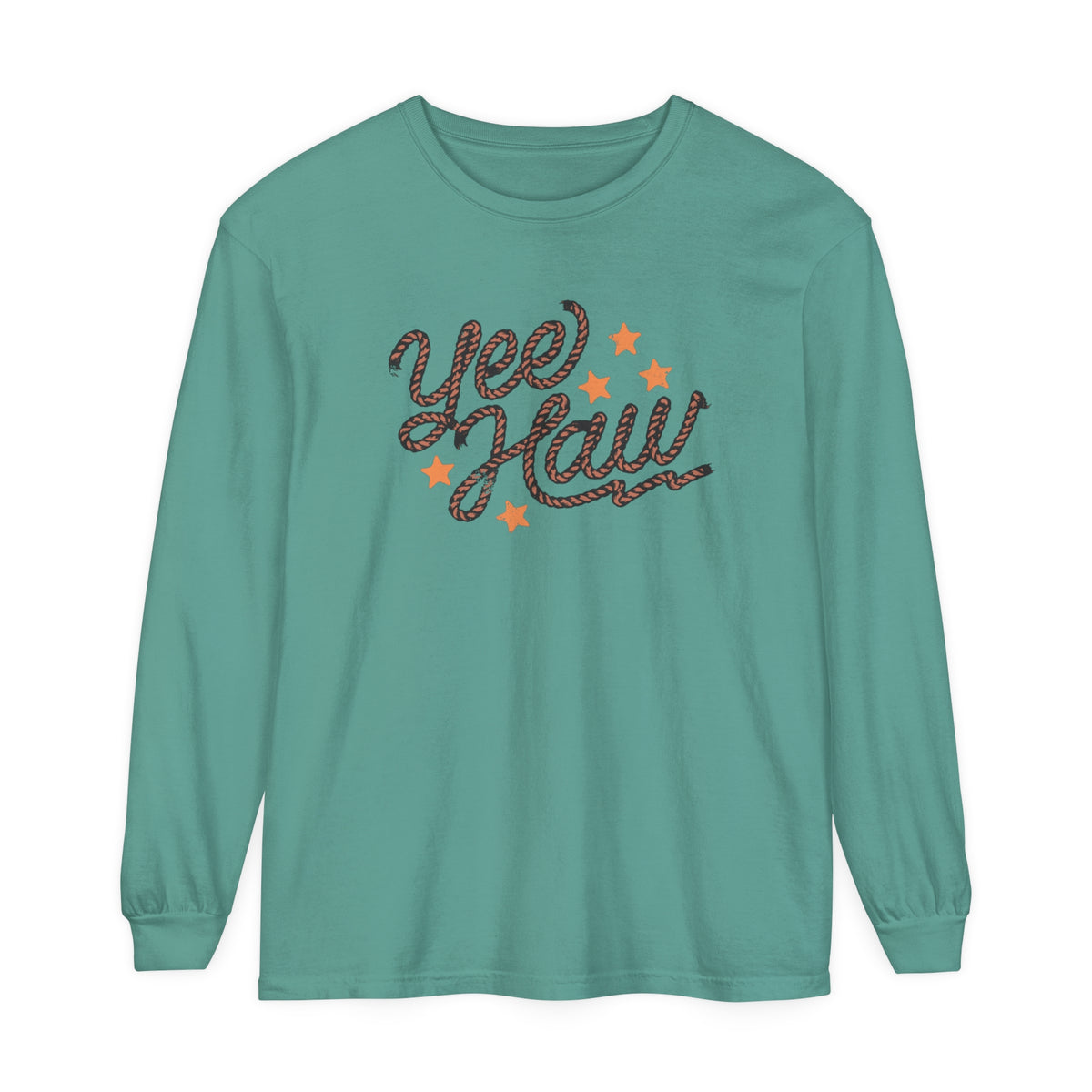 Yee Haw Comfort Colors Unisex Garment-dyed Long Sleeve T-Shirt