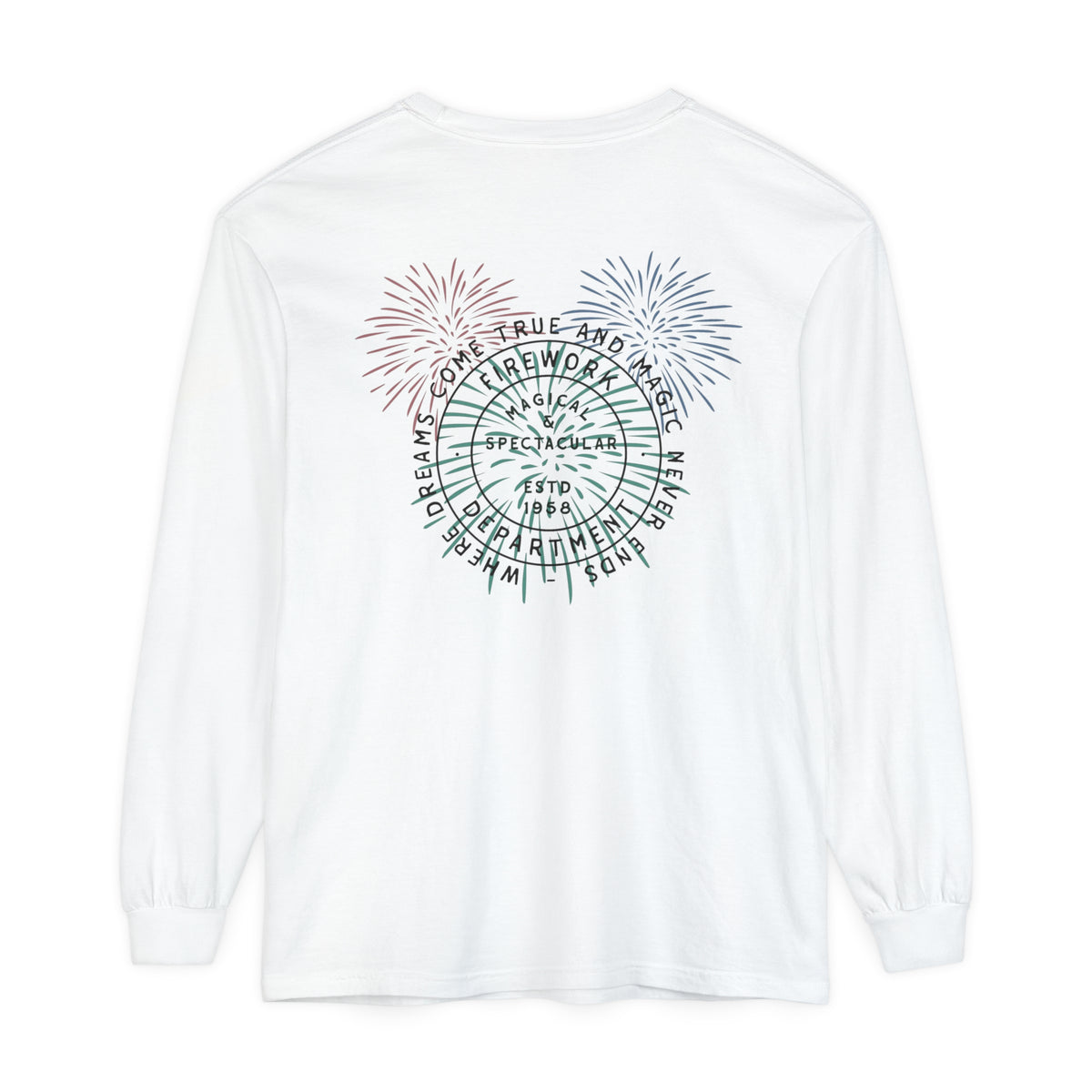 Firework Department Comfort Colors Unisex Garment-dyed Long Sleeve T-Shirt