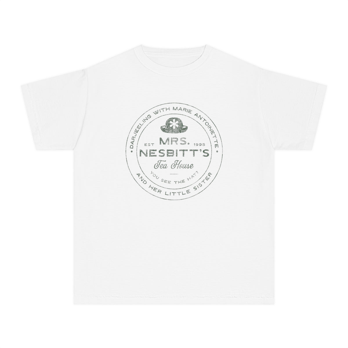 Mrs. Nesbitt’s Tea House Comfort Colors Youth Midweight Tee