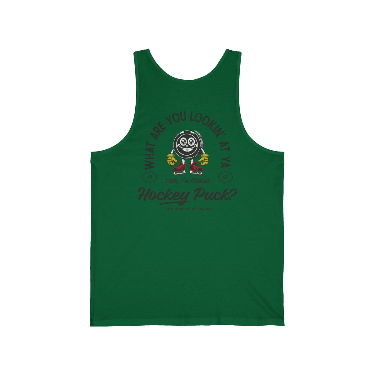 What Are You Lookin' At Ya' Hockey Puck Tank