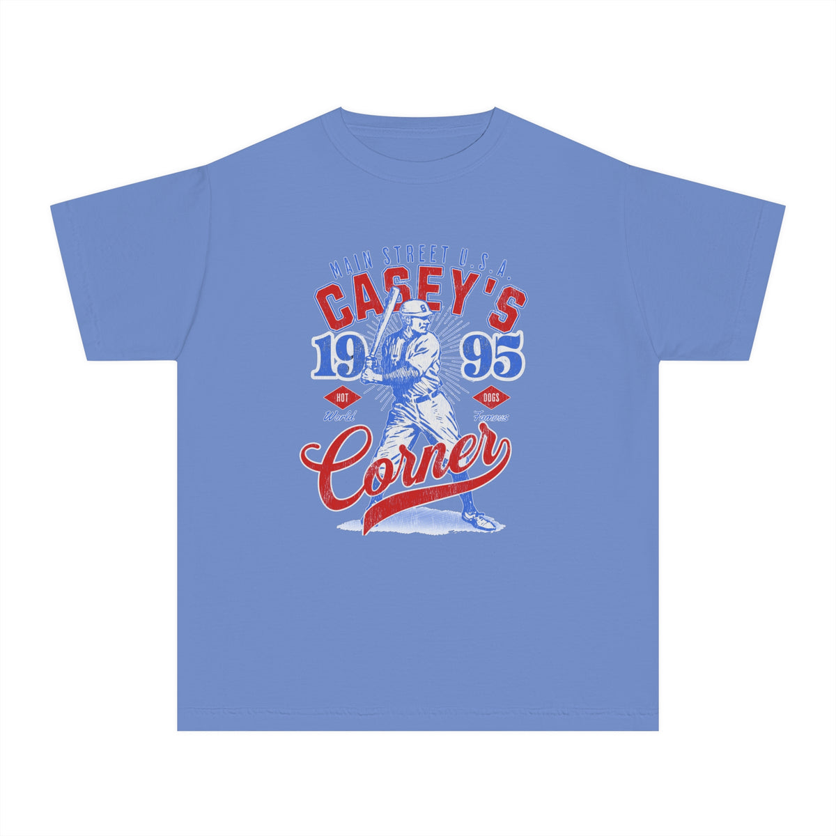Casey’s Corner Distressed Comfort Colors Youth Midweight Tee