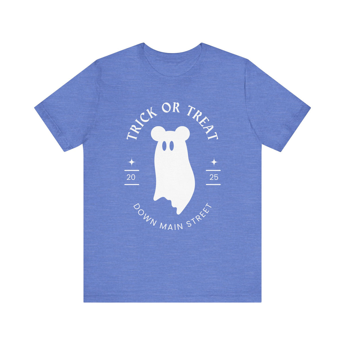 Trick or Treat Down Main Street Unisex Jersey Short Sleeve Tee