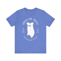 Trick or Treat Down Main Street Unisex Jersey Short Sleeve Tee