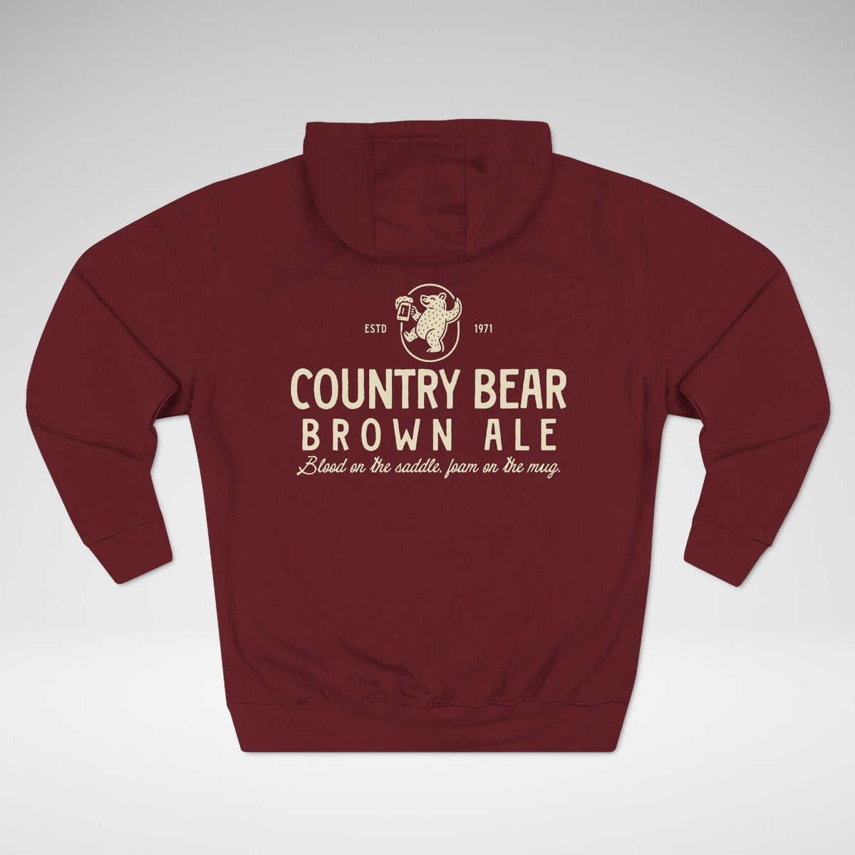 Country Bear Brown Ale Lane Seven Fleece Hoodie