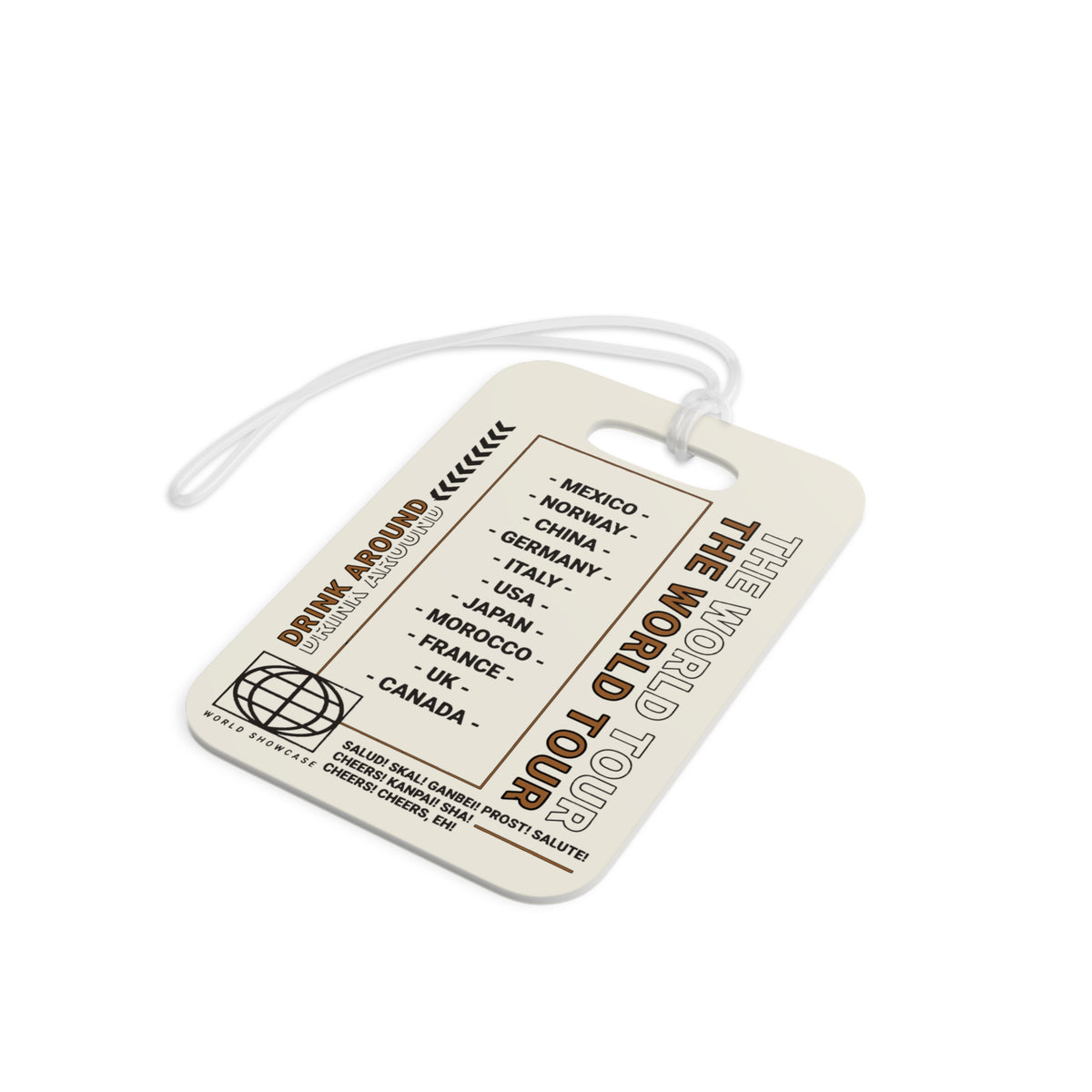 Drink Around the World Tour Passport Tag