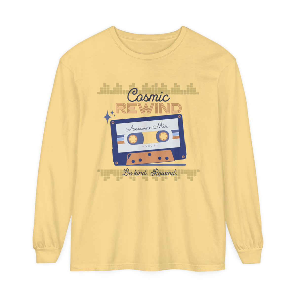 Cosmic Rewind Comfort Colors Unisex Garment-dyed Long Sleeve T-Shirt