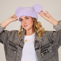Mickey Sherpa Beanie Lavender