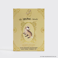 Harry Potter X Kitsch Satin-Wrapped Hair Towel - Hufflepuff