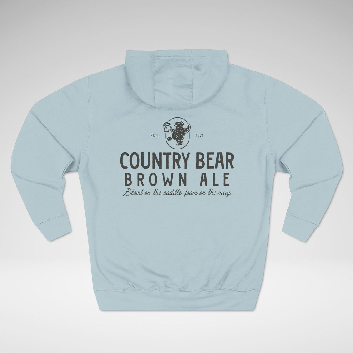 Country Bear Brown Ale Lane Seven Fleece Hoodie