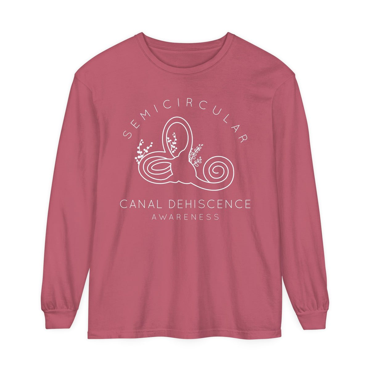 Semicircular Canal Dehiscence Comfort Colors Unisex Garment-dyed Long Sleeve T-Shirt