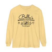 Belle’s Books & Candles Comfort Colors Unisex Garment-dyed Long Sleeve T-Shirt