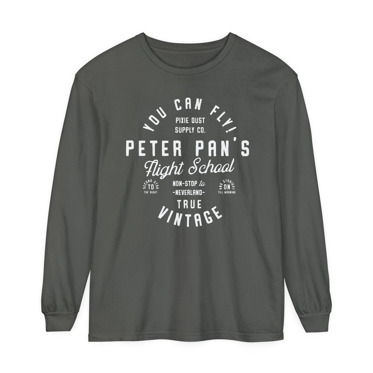 Pan's Flight School Comfort Colors Unisex Garment-dyed Long Sleeve T-Shirt