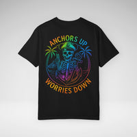 Anchors Up Worries Down Comfort Colors Unisex Garment-Dyed T-shirt