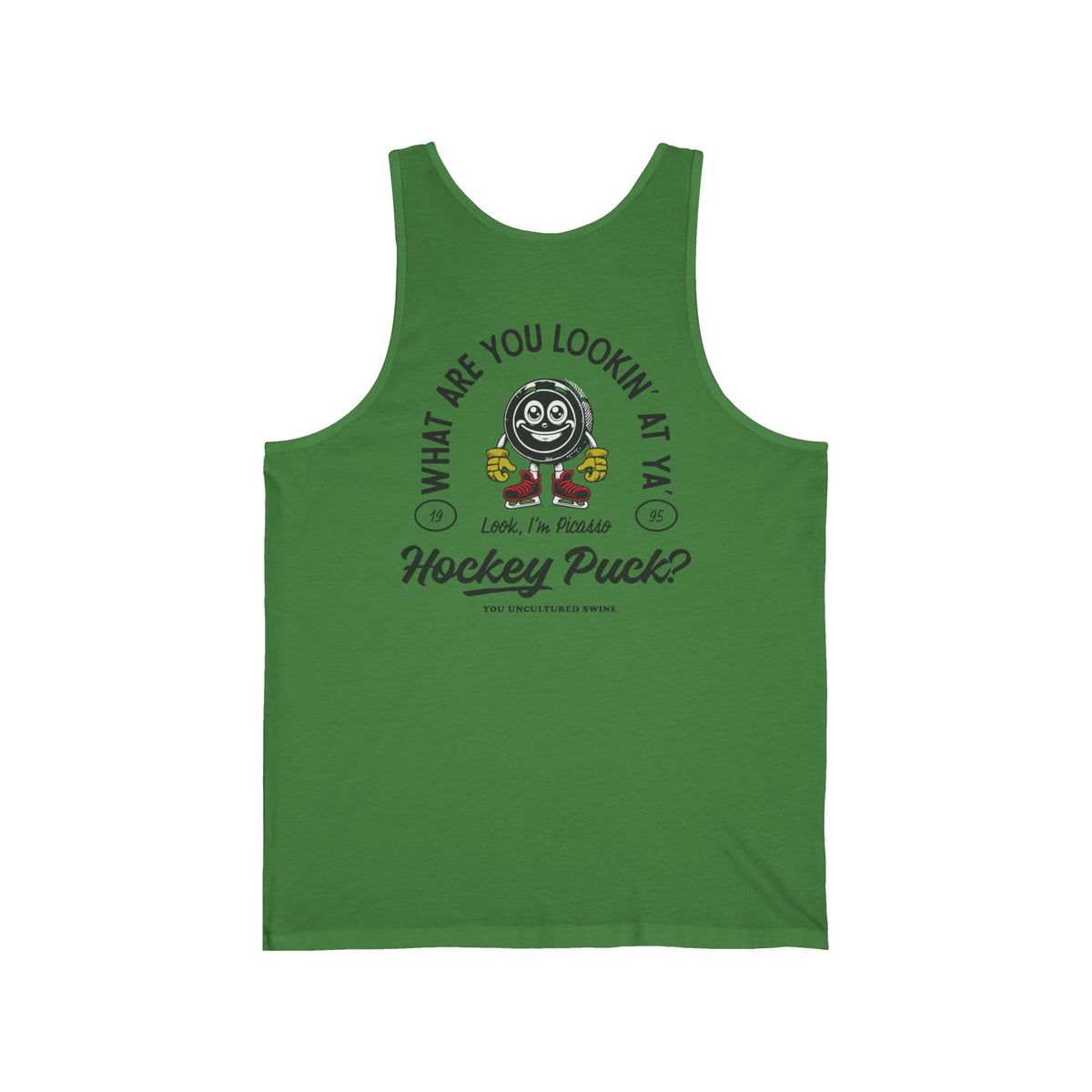 What Are You Lookin' At Ya' Hockey Puck Tank