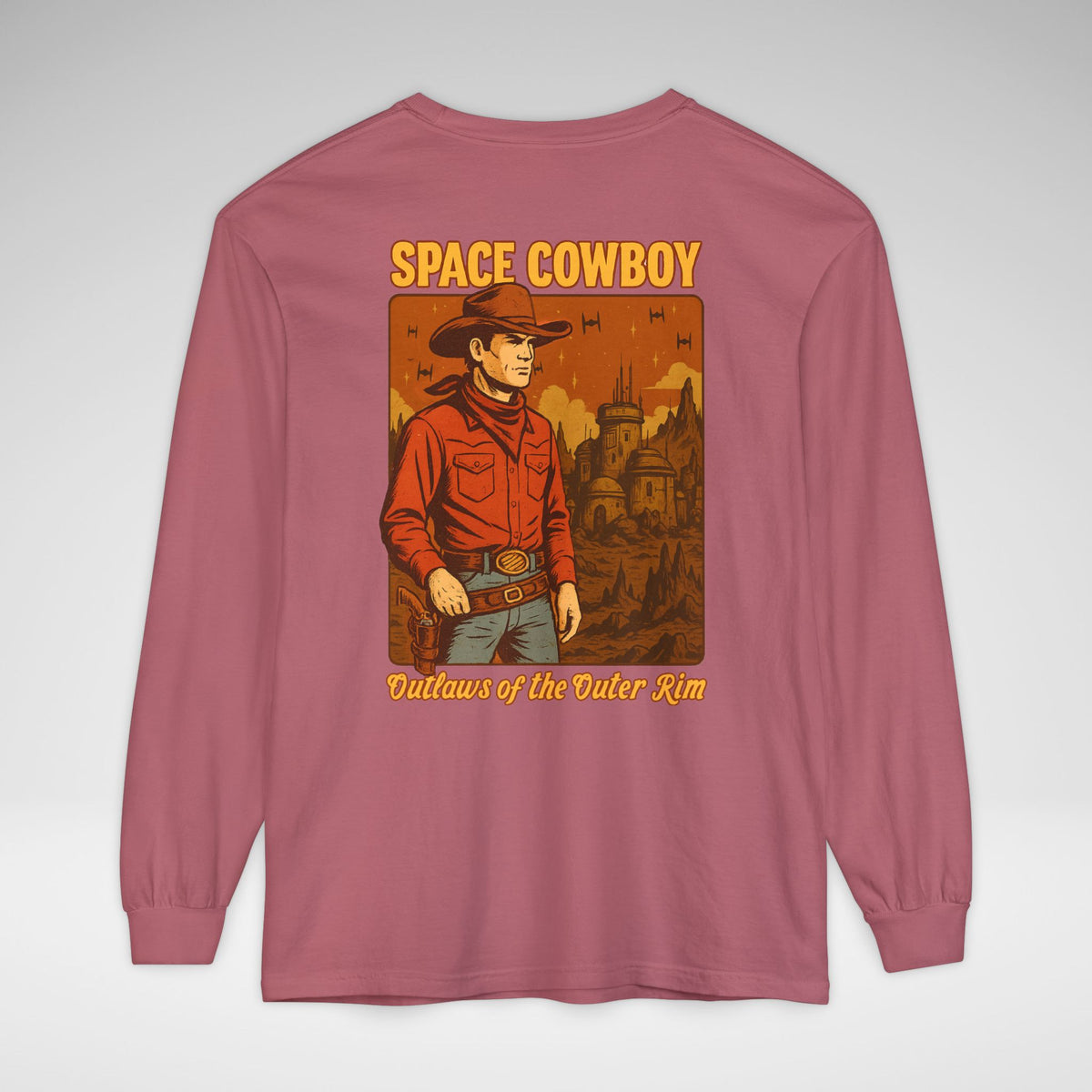 Space Cowboy Outlaws of the Outer Rim Comfort Colors Unisex Garment-dyed Long Sleeve T-Shirt