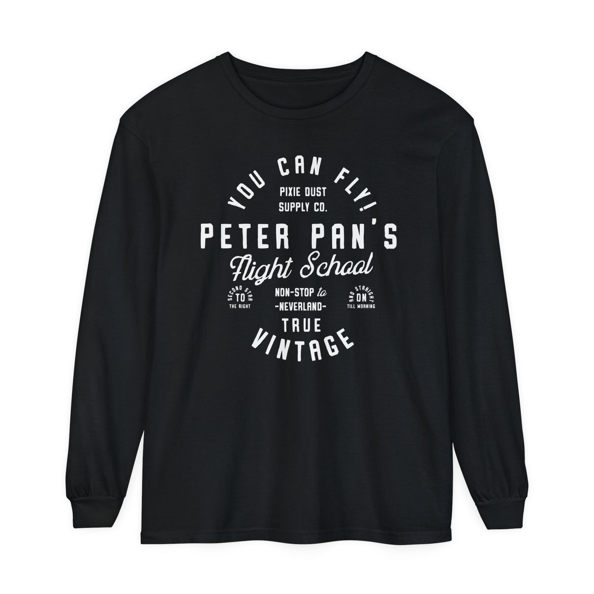 Pan's Flight School Comfort Colors Unisex Garment-dyed Long Sleeve T-Shirt