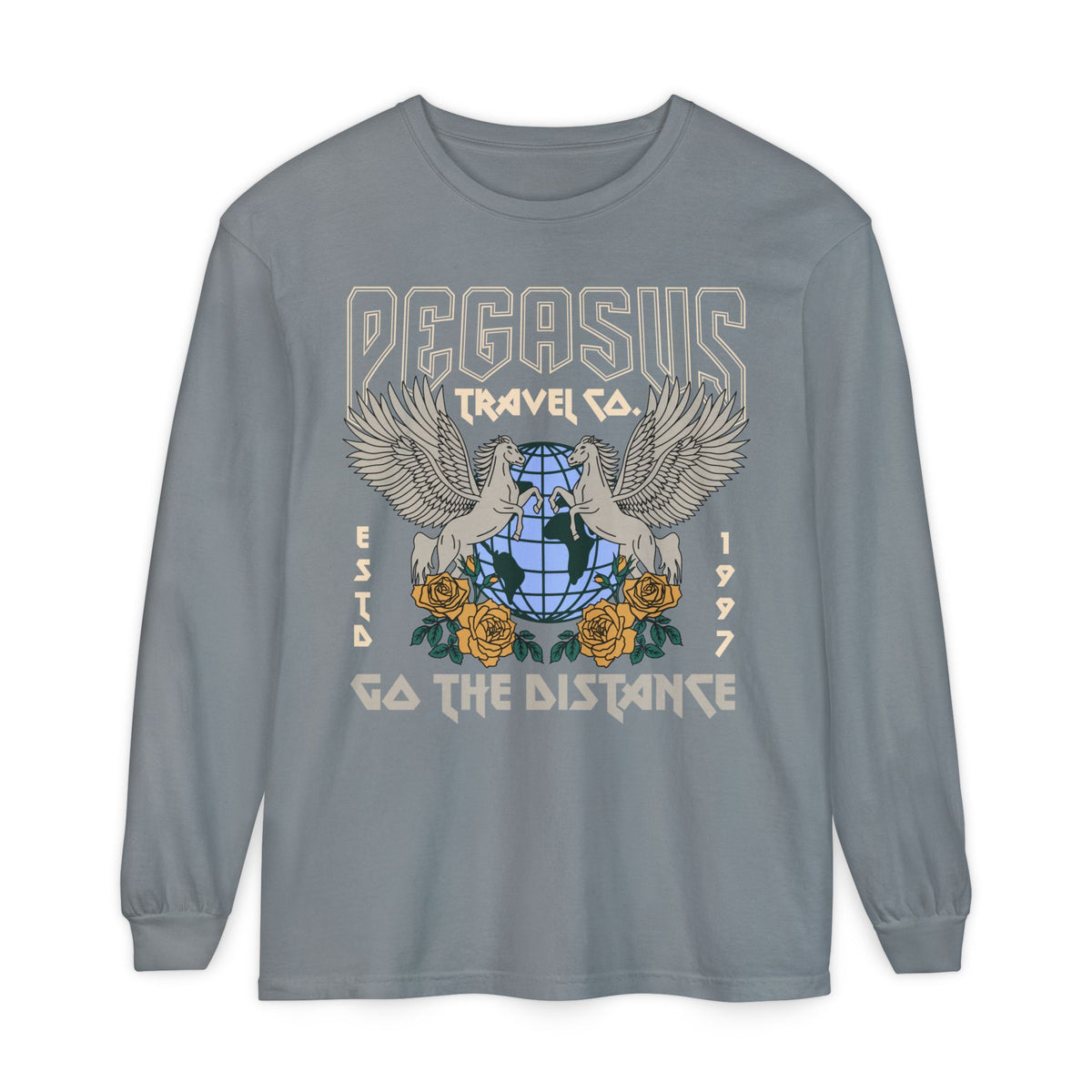 Pegasus Travel Co Comfort Colors Unisex Garment-dyed Long Sleeve T-Shirt
