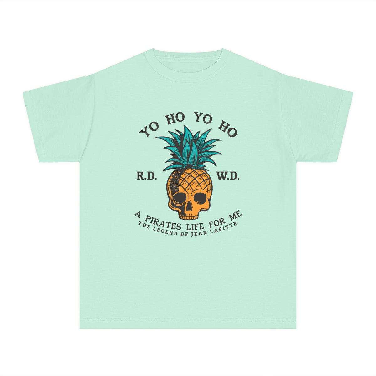 Yo Ho Pirates Life For Me Comfort Colors Youth Midweight Tee
