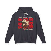 Rebel Without a Claus Comfort Colors Unisex Lightweight Hooded Sweatshirt