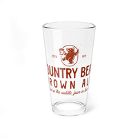 Country Bear Brown Ale Glass 16oz