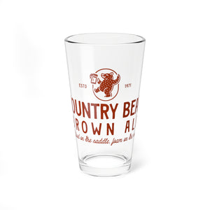 Country Bear Brown Ale Glass 16oz