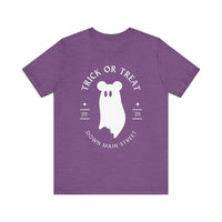 Trick or Treat Down Main Street Unisex Jersey Short Sleeve Tee
