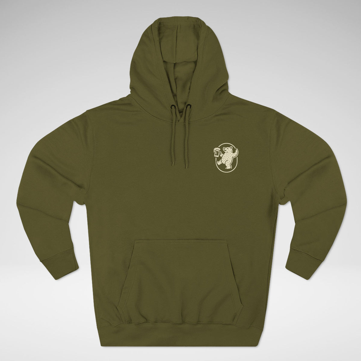 Country Bear Brown Ale Lane Seven Fleece Hoodie