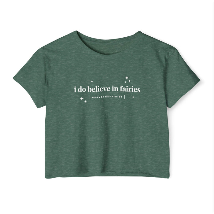 I Do Believe In Fairies Women's Festival Crop Top