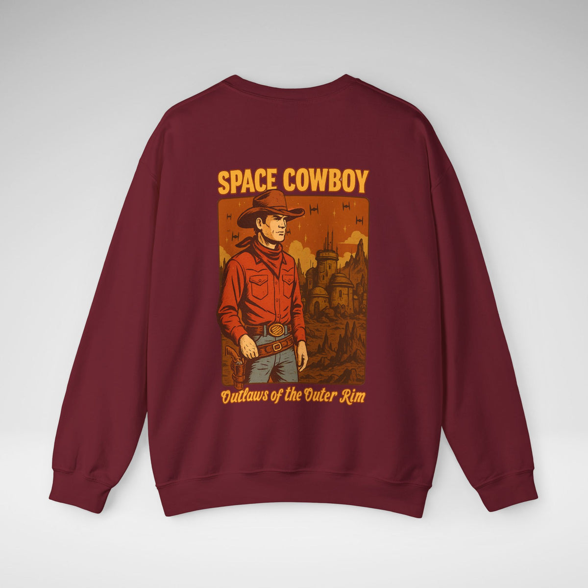 Space Cowboy Outlaws of the Outer Rim Gildan Unisex Heavy Blend™ Crewneck Sweatshirt
