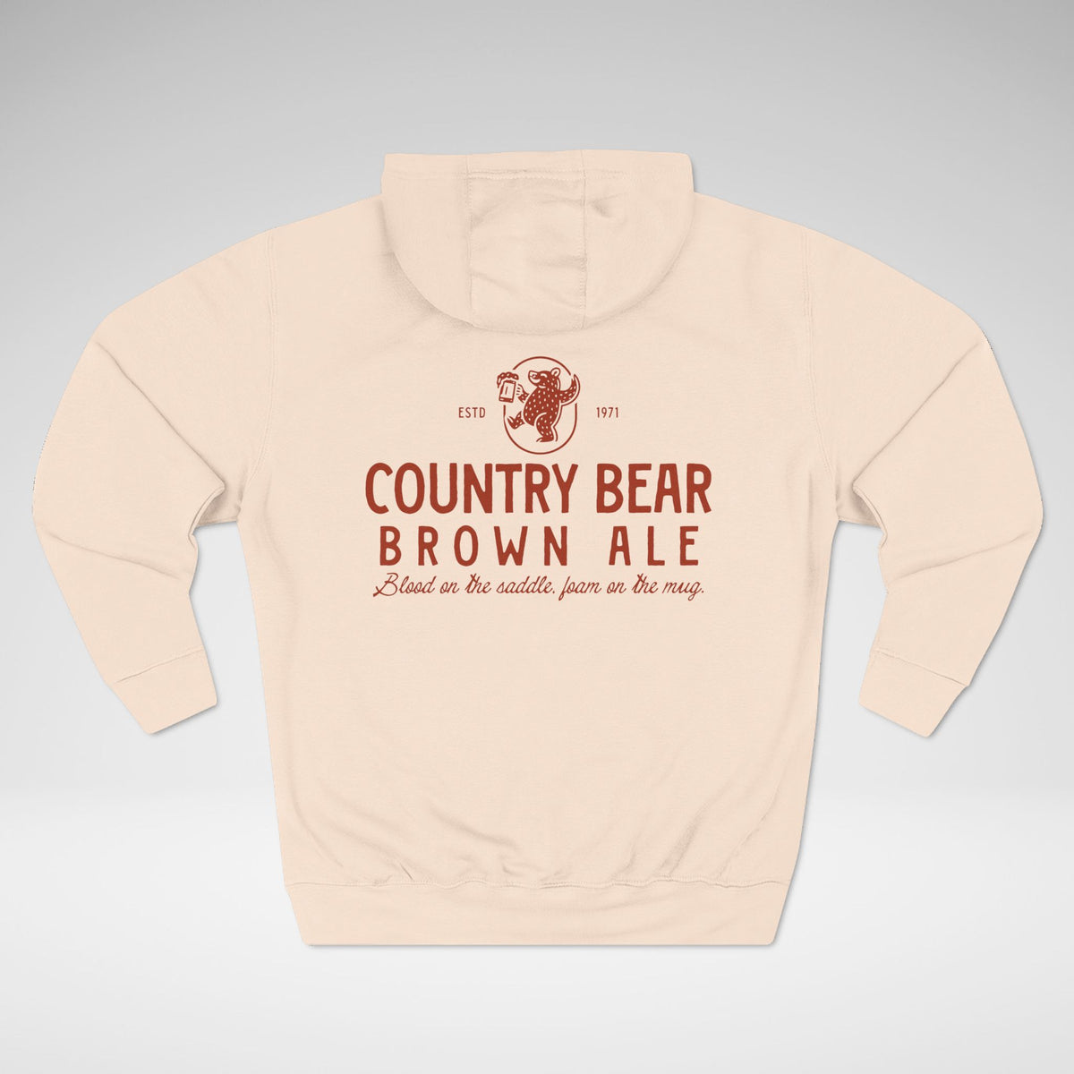 Country Bear Brown Ale Lane Seven Fleece Hoodie