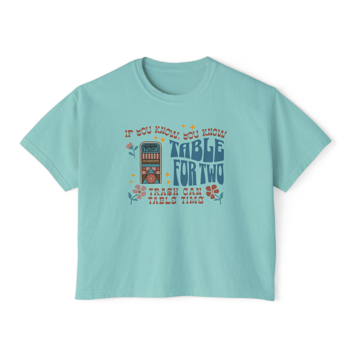 Table For Two Comfort Colors Women's Boxy Tee