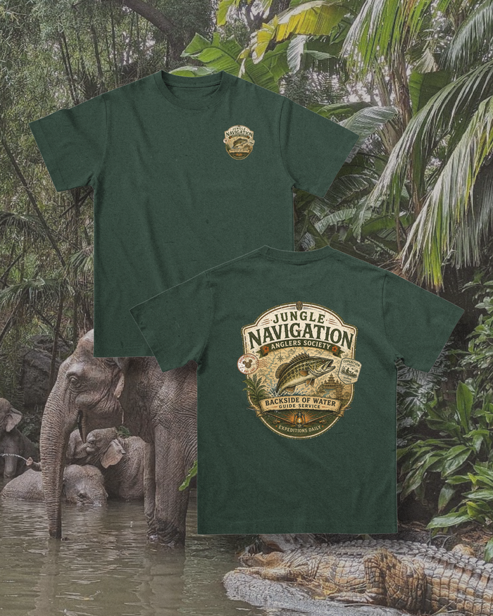 Jungle Navigation Anglers Society Oversized Tee