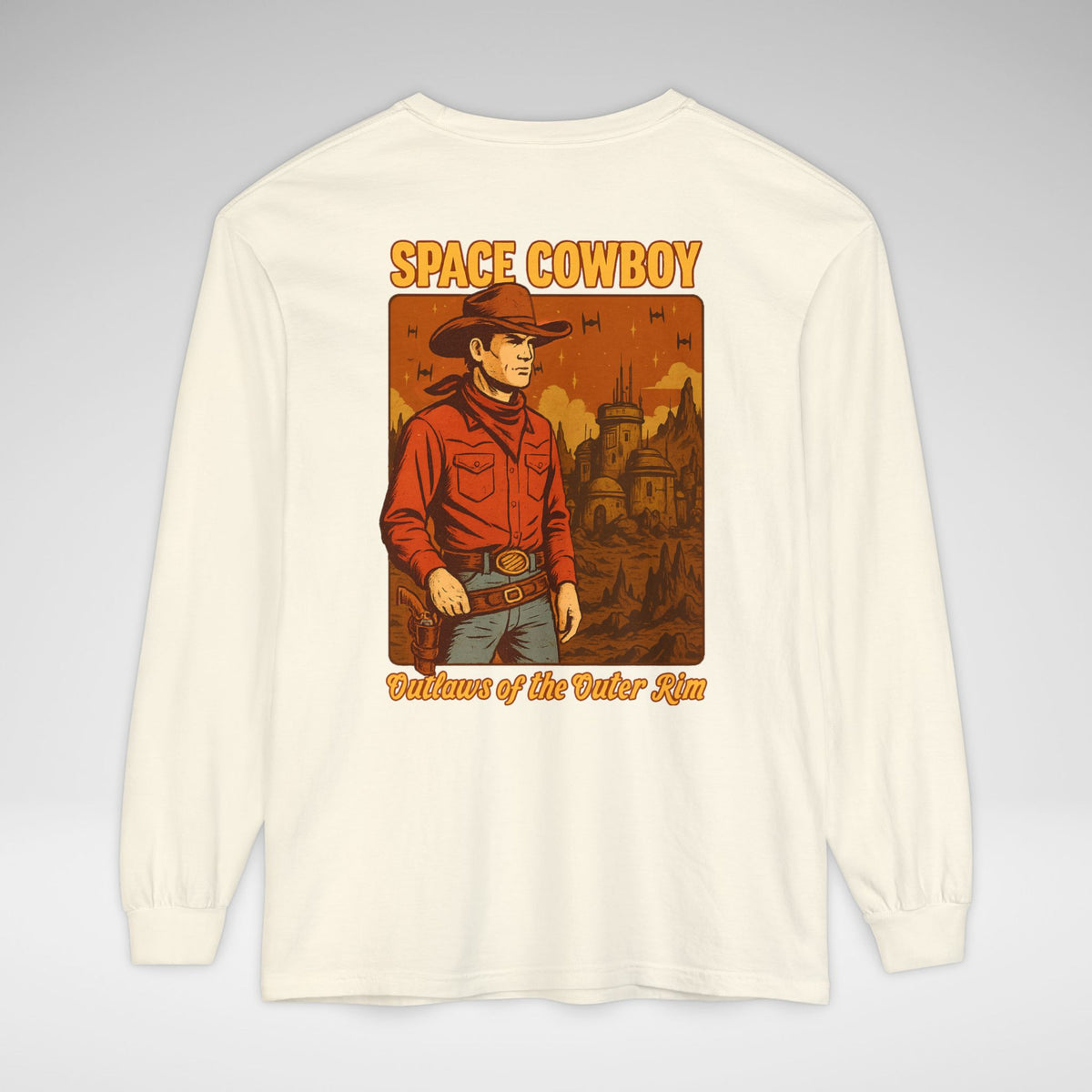Space Cowboy Outlaws of the Outer Rim Comfort Colors Unisex Garment-dyed Long Sleeve T-Shirt