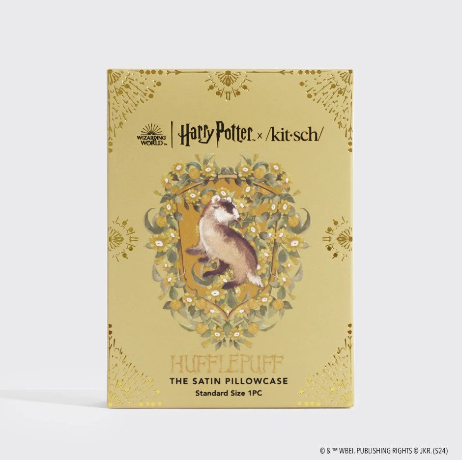Harry Potter X Kitsch Satin Pillowcase Standard - Hufflepuff