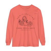 Semicircular Canal Dehiscence Comfort Colors Unisex Garment-dyed Long Sleeve T-Shirt