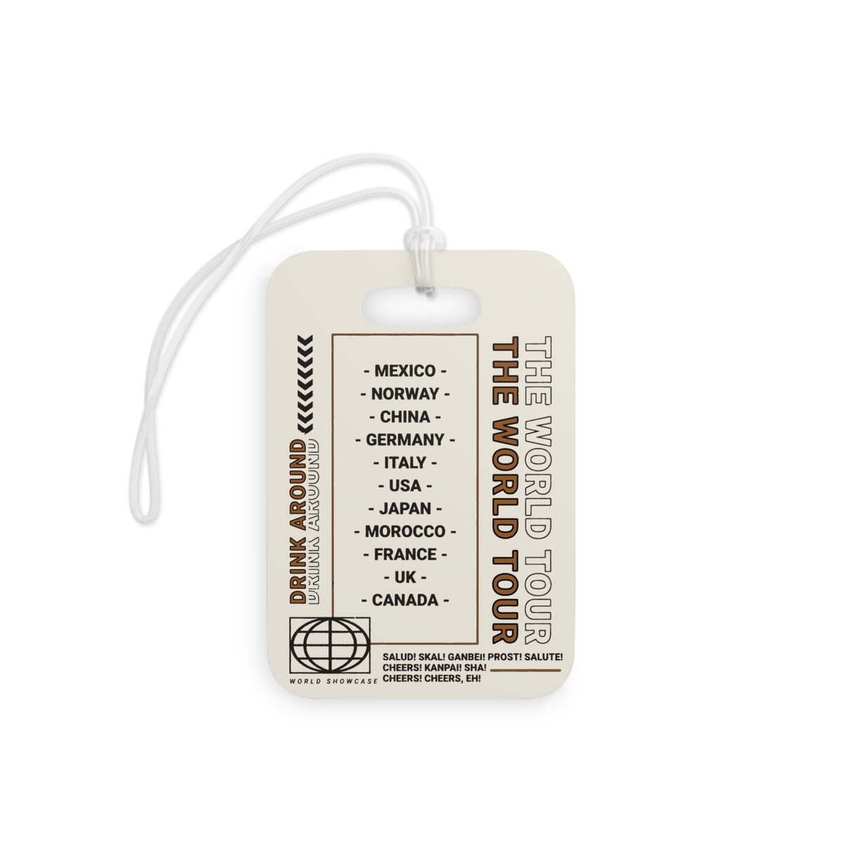 Drink Around the World Tour Passport Tag