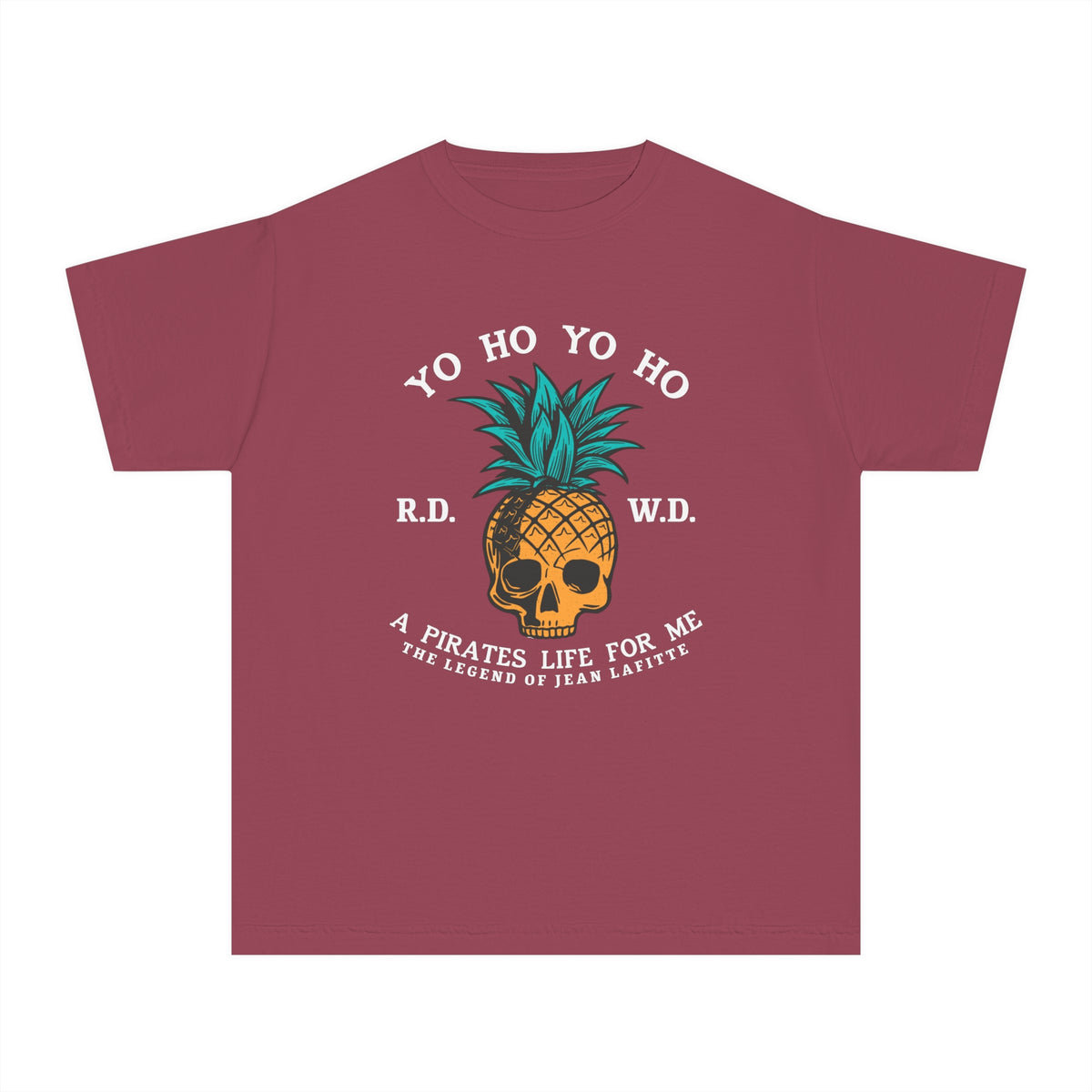 Yo Ho Pirates Life For Me Comfort Colors Youth Midweight Tee