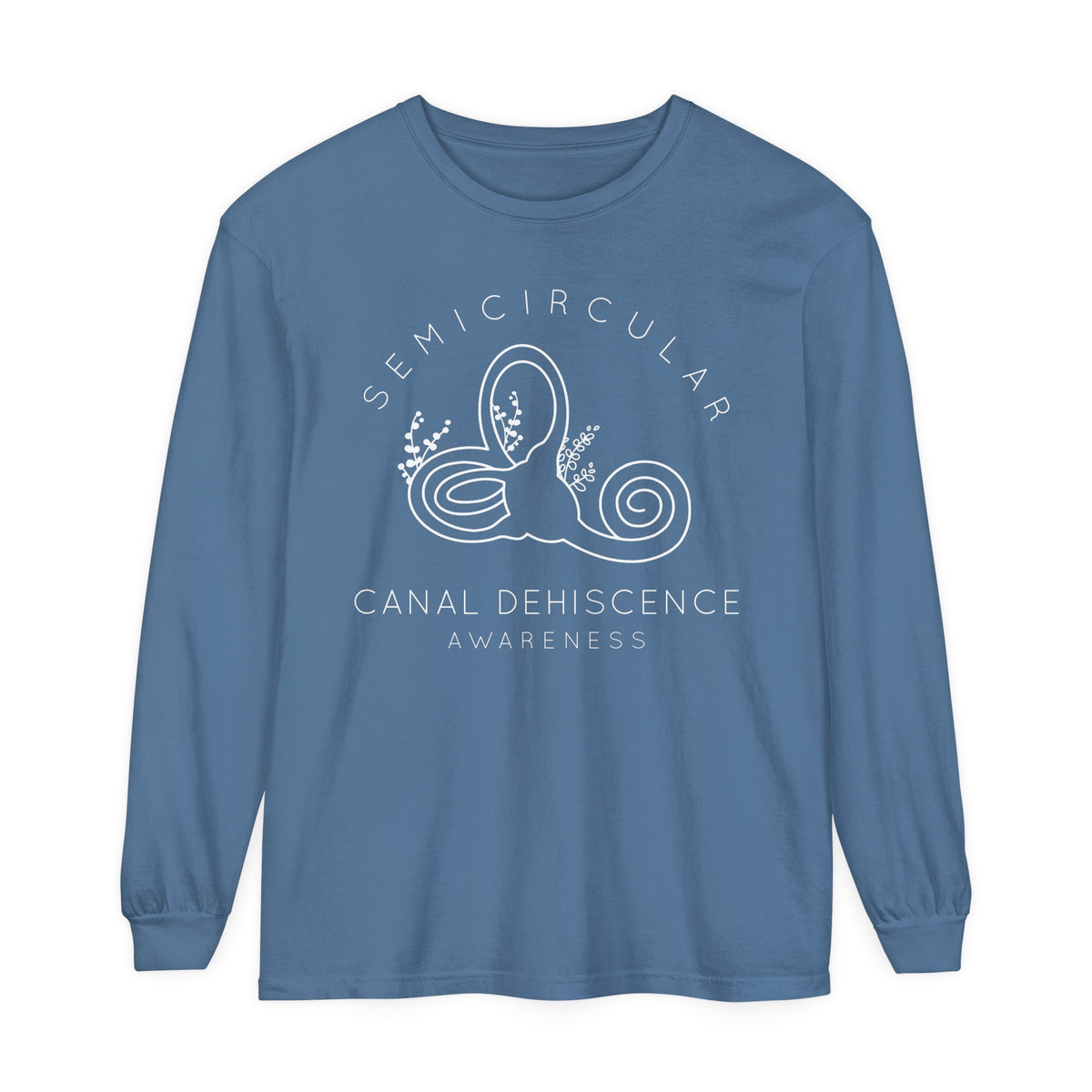 Semicircular Canal Dehiscence Comfort Colors Unisex Garment-dyed Long Sleeve T-Shirt