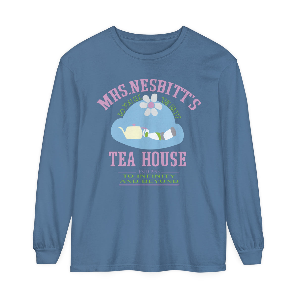 Mrs. Nesbitt’s Tea House Comfort Colors Unisex Garment-dyed Long Sleeve T-Shirt