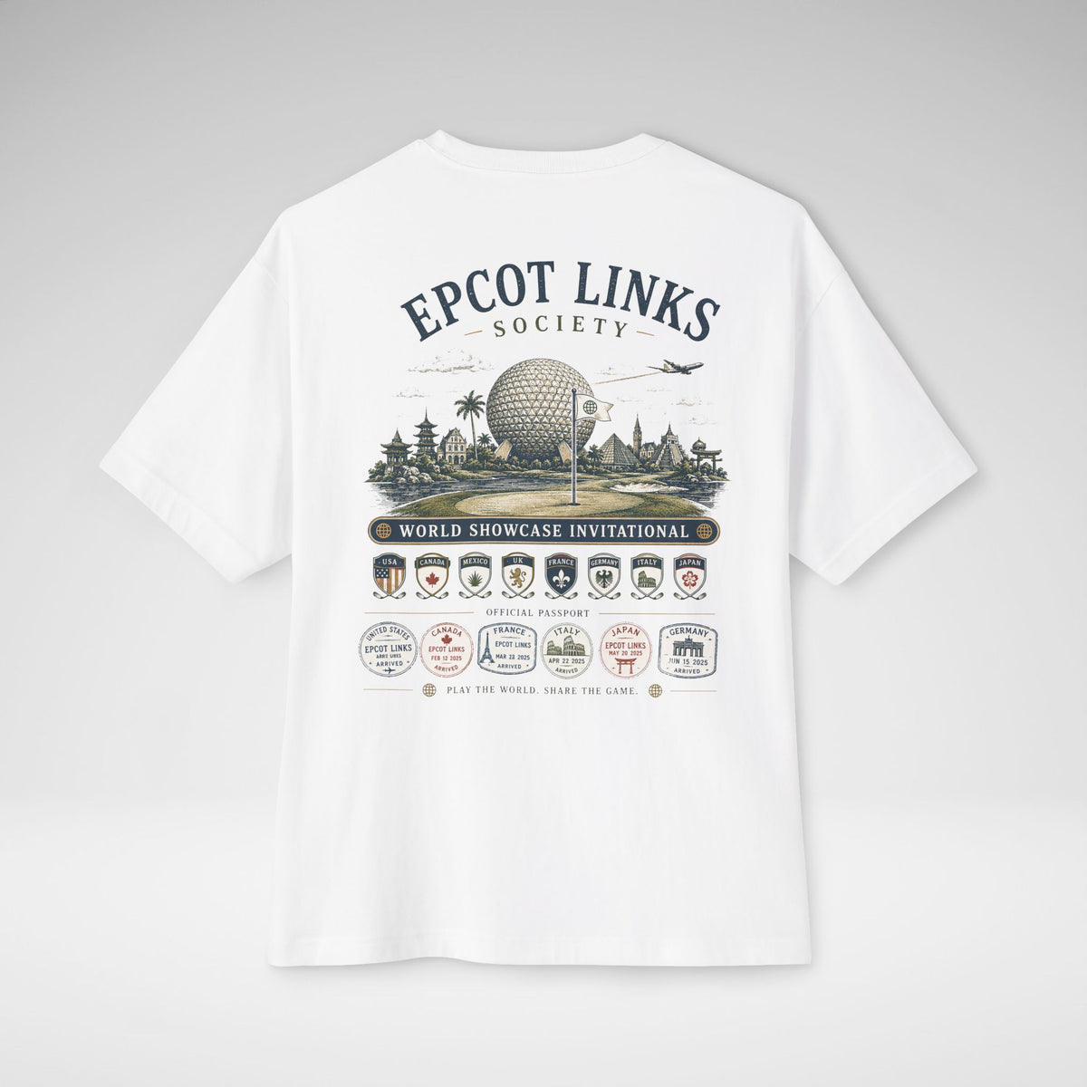 Epcot Links Tee — World Showcase Invitational Golf Graphic T-Shirt