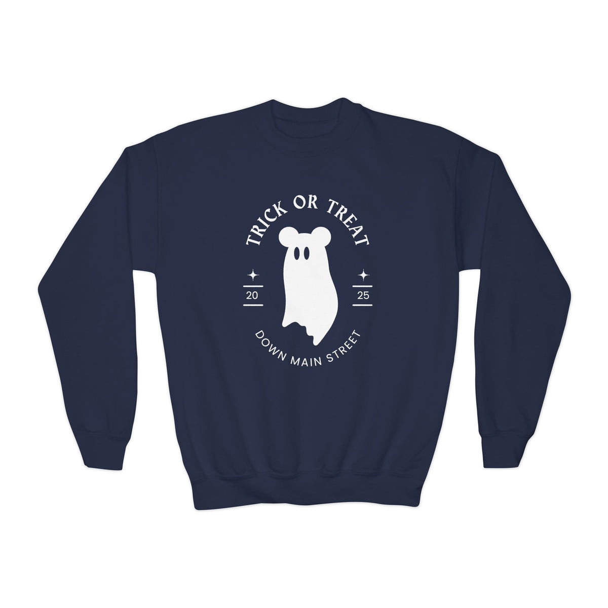 Trick or Treat Down Main Street Youth Crewneck Sweatshirt