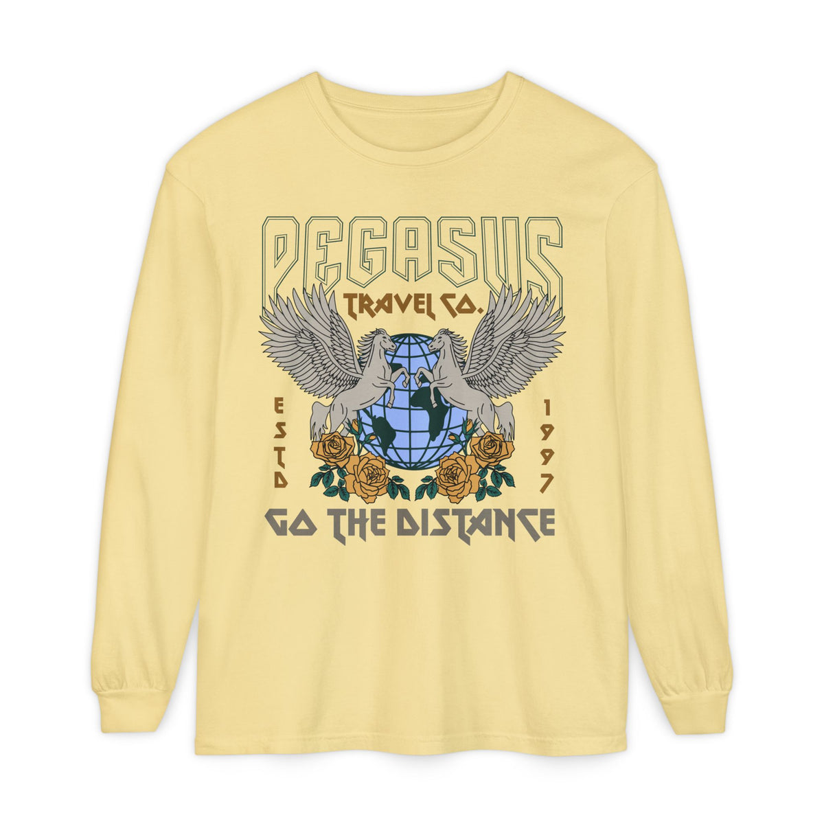 Pegasus Travel Co Comfort Colors Unisex Garment-dyed Long Sleeve T-Shirt