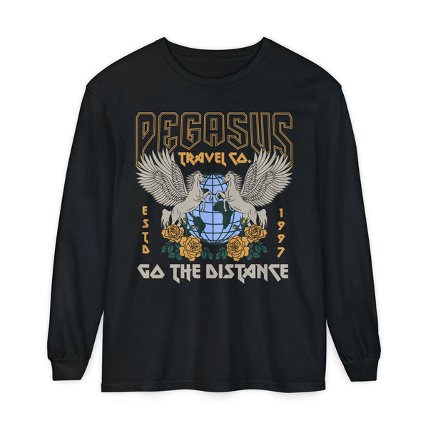 Pegasus Travel Co Comfort Colors Unisex Garment-dyed Long Sleeve T-Shirt