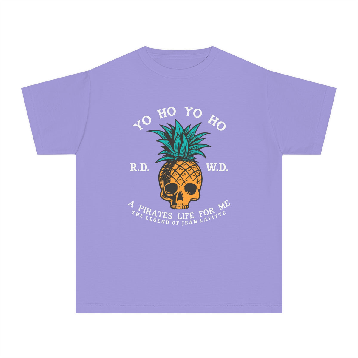 Yo Ho Pirates Life For Me Comfort Colors Youth Midweight Tee