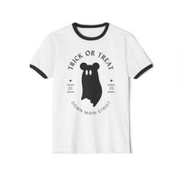 Trick Or Treat Down Main Street Next Level Unisex Cotton Ringer T-Shirt