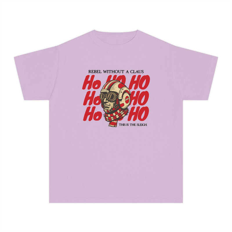 Rebel Without a Claus Comfort Colors Youth Midweight Tee