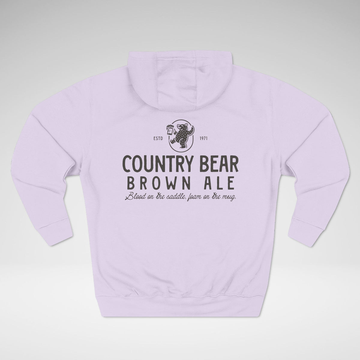 Country Bear Brown Ale Lane Seven Fleece Hoodie